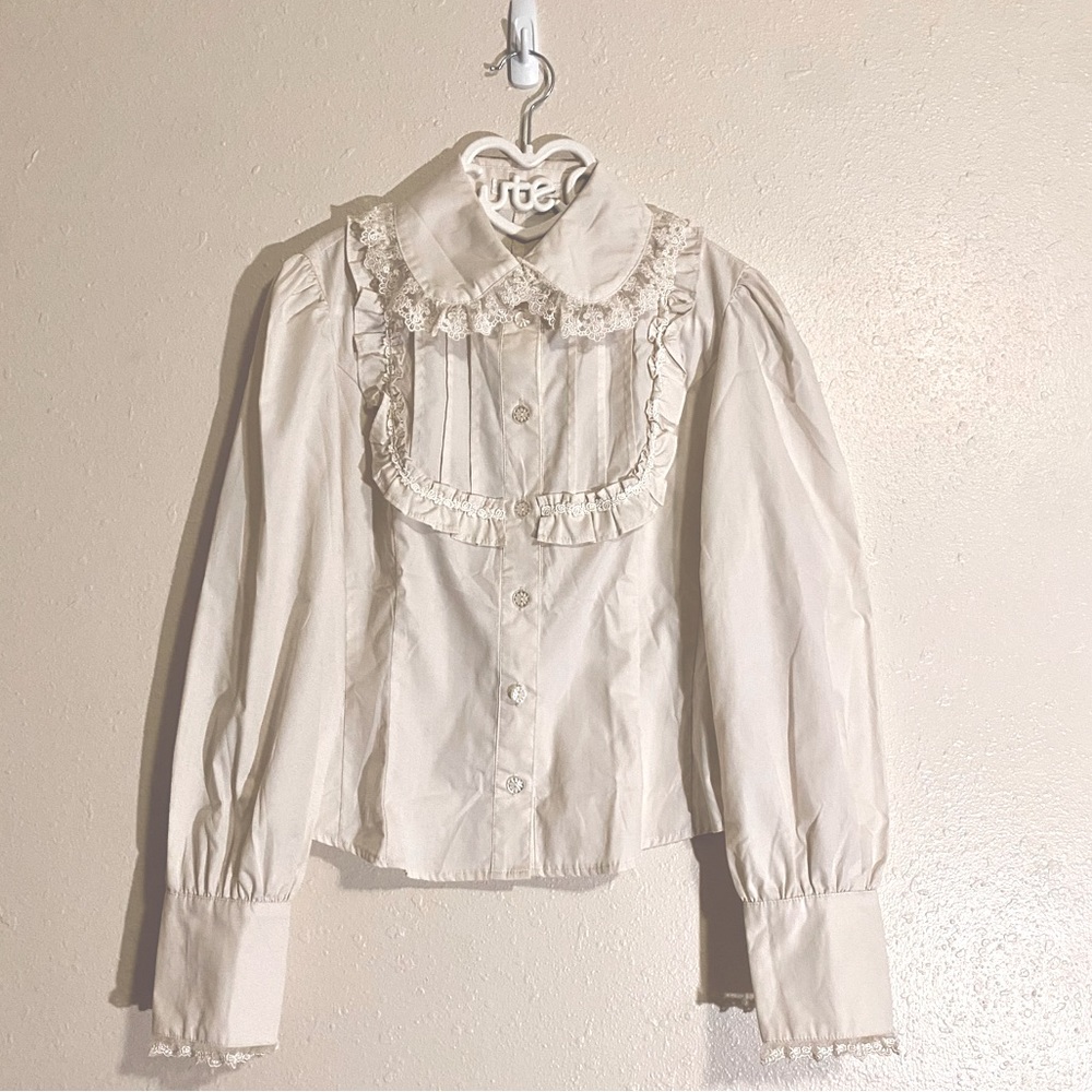 Innocent World Peter Pan Collar Blouse with Lace